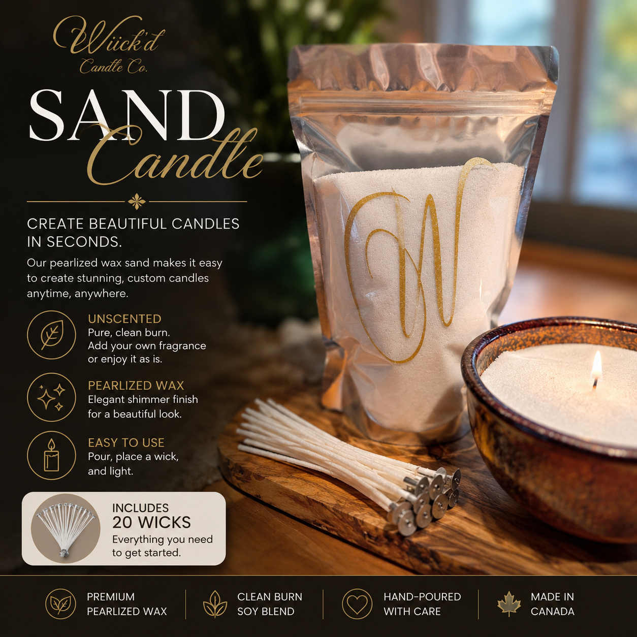 WIICK'D SAND CANDLE