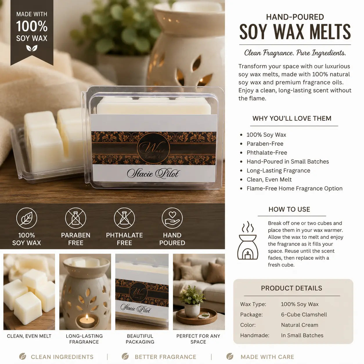 Wiick'd Melters (soy wax melts) Wiick'd Candle Company
